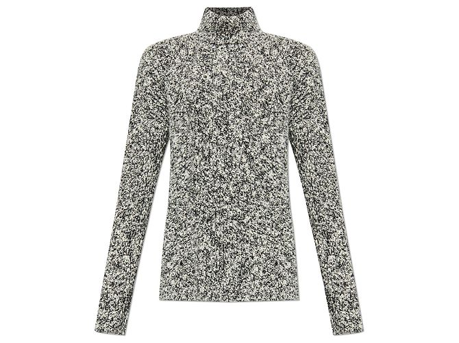 Dolce & Gabbana Wollpullover mit Rollkragen in Grau