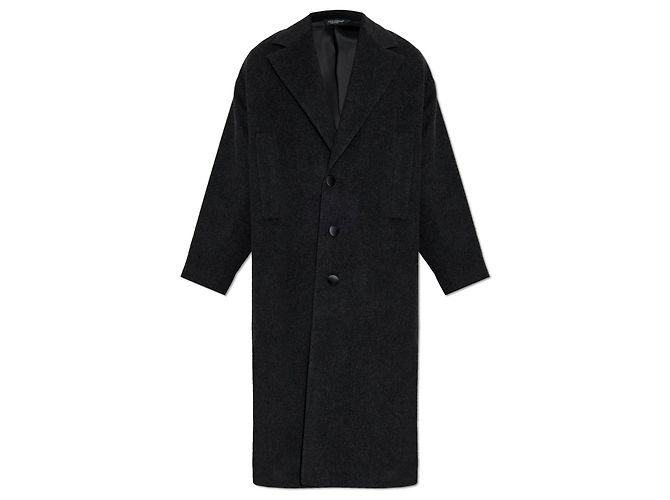 Dolce & Gabbana Grey Wool Coat