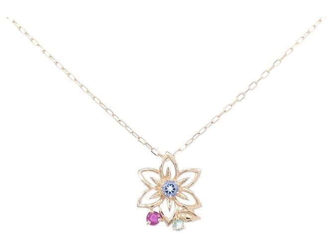 Autre Marque Collar de oro rosa K10 y rubí