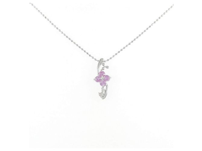 Autre Marque Au750 Saphir Diamant Halskette