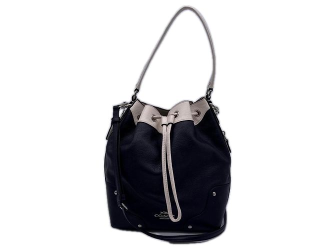 Bolsa de Ombro COACH Leather Mickey Drawstring Spectator