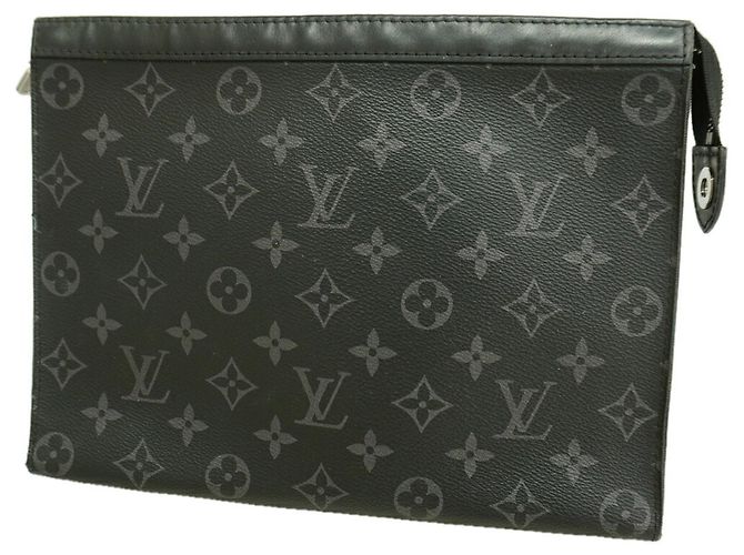 Louis Vuitton Monogram Eclipse Pochette Voyage MM Clutch Bag