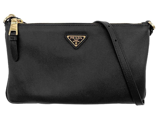 Borsa a tracolla Prada in pelle nera