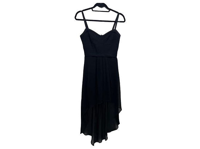 Bcbg Max Azria BCBGMAXAZRIA asymmetrisches schwarzes Plisseekleid
