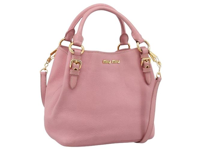 Miu Miu Madras Convertible Leather Medium