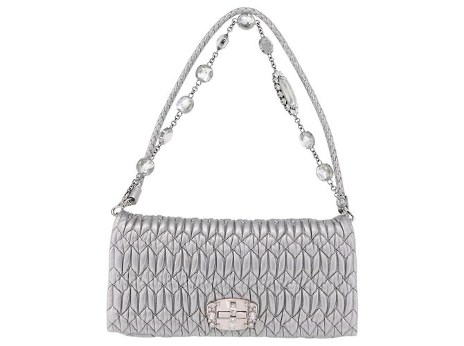 Clutch Miu Miu Crystal in pelle Matelassé Medium