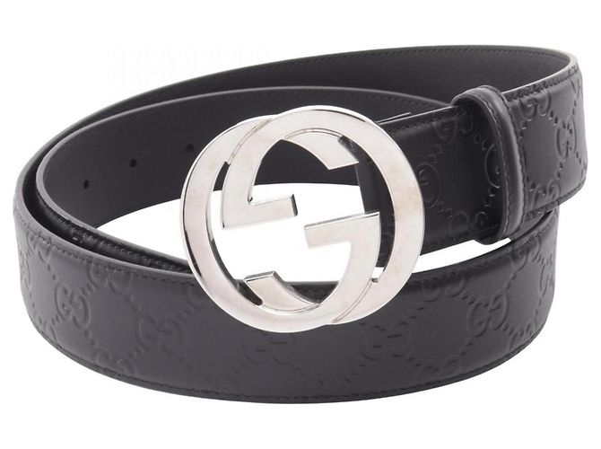 Gucci Interlocking G Guccissima Ledergürtel