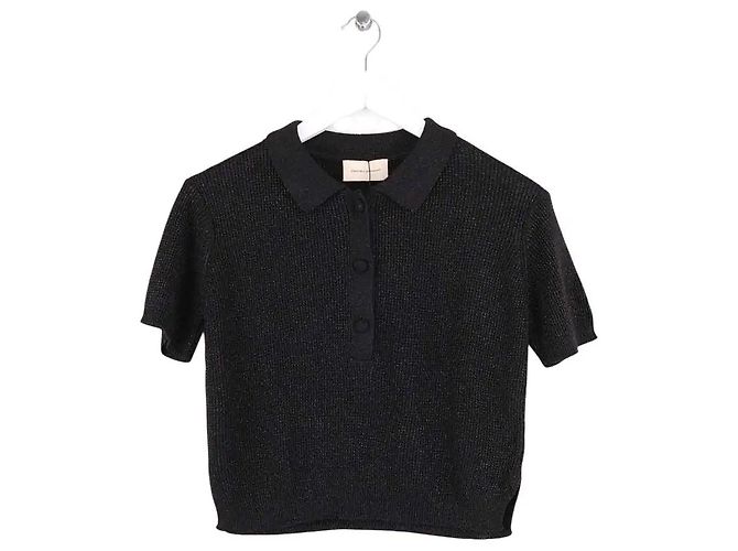 Alexandra Golovanoff Schwarzes Viskose Top