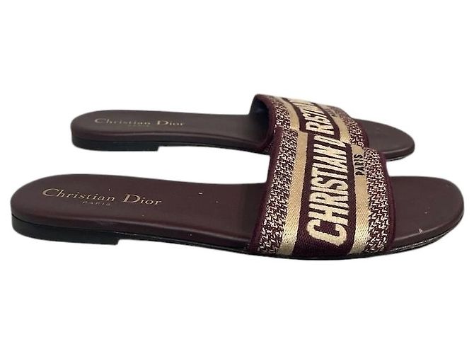 Mules Dior Dway bordeaux T.36,5