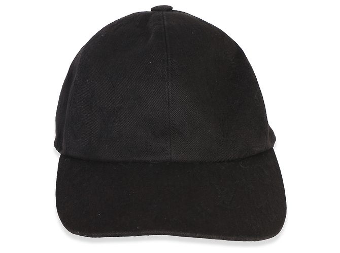Louis Vuitton Black Jacquard Cotton Polyester Monogram Essential Cap