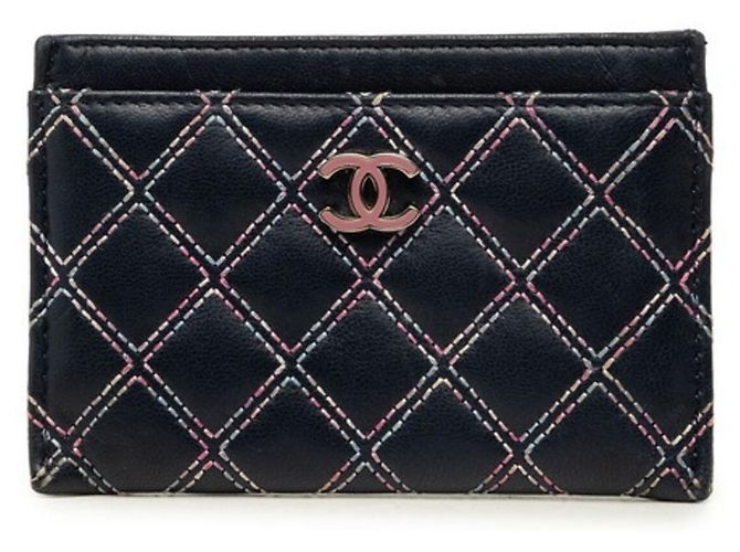 Tarjetero Chanel Coco Mark Double Stitch