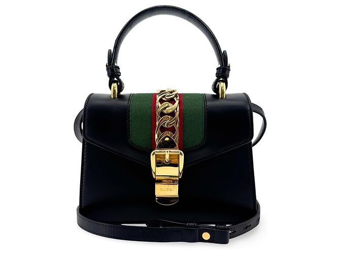 Gucci Sylvie Top Handle Leather Mini