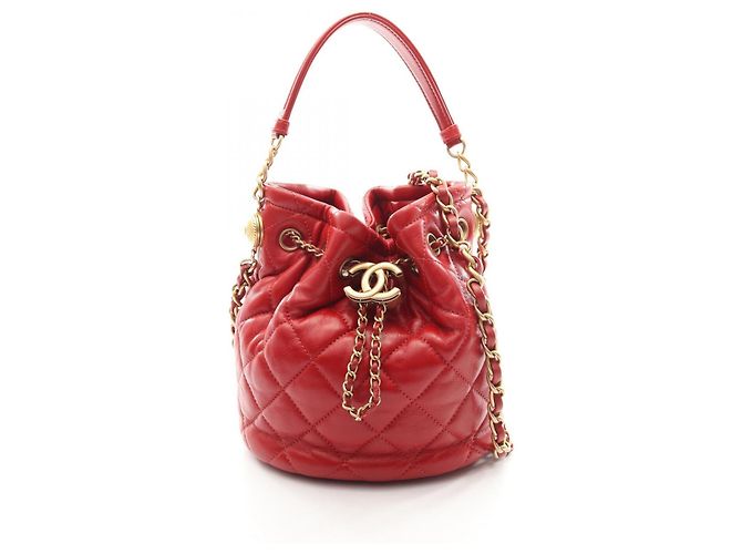 Borsa a secchiello con coulisse Chanel Matelassé