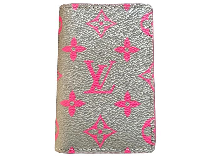 Louis Vuitton Monogram Card Holder - Pink & Grey Leather