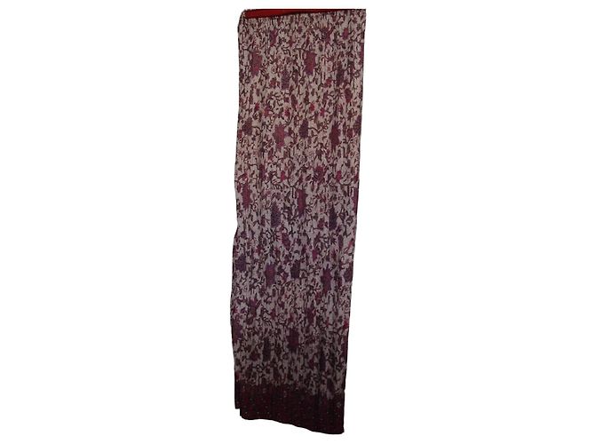 inconnue Saia Maxi Plissada com Estampado Floral em Algodão
