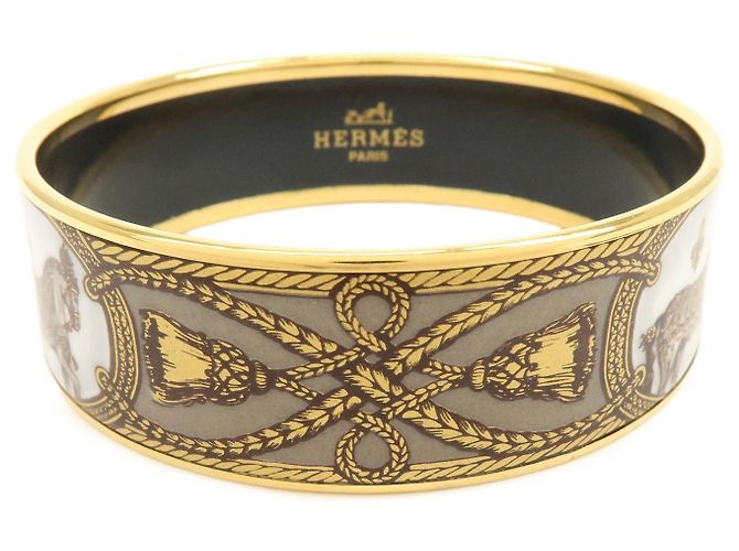 Hermès Bracelete Hermes Bangle Printed Enamel Wide