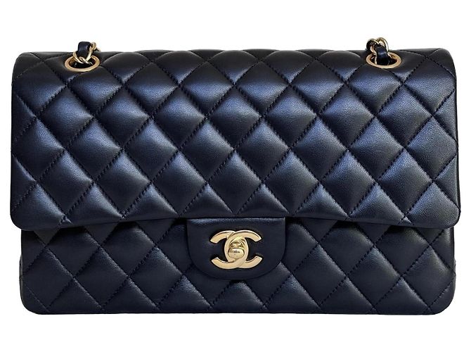 Chanel Classic Double Flap Medium Schwarz Lammleder