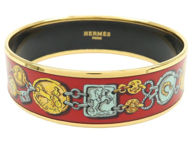 Hermès Hermes Bangle Printed Enamel Wide