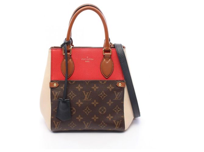 Louis Vuitton Fold Tote PM Monogram Cerise Crème Noir
