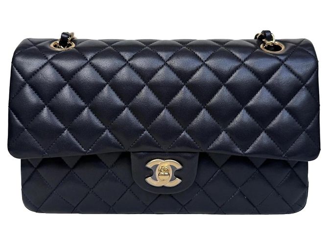 Chanel Classic Double Flap Medium Schwarz Lammleder