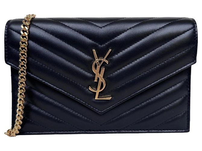 Autre Marque Saint Laurent Cassandre Envelope Wallet on Chain