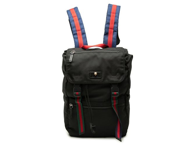Gucci Techno Canvas Sherry Line Animalier Backpack