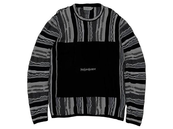 Yves Saint Laurent "YSL" Strickpullover mit Monogramm