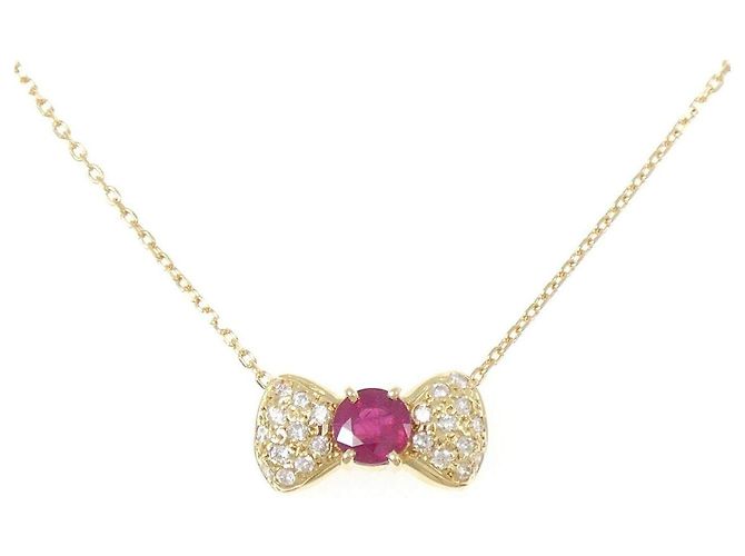 Autre Marque Collana Au750 Rubini e Diamanti