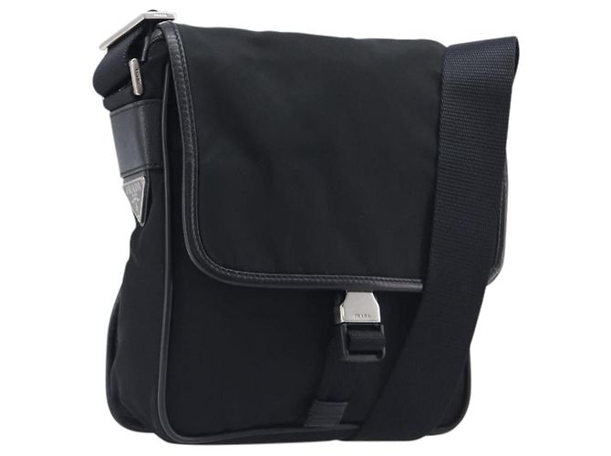 PRADA Sac à épaule Nylon Black Silver