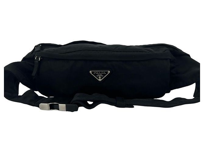 Prada Triangle Logo Hardware Nylon Shoulder Bag