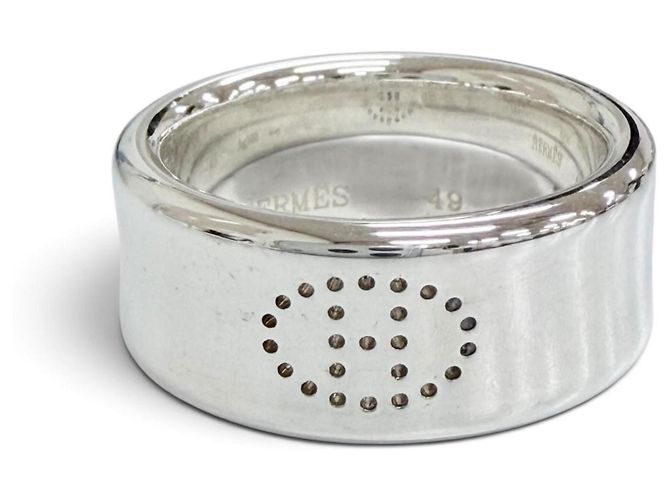 Hermès Anello HERMES Eclipse Ruban Silver Band