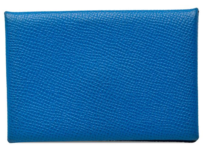 Hermès Calvi Kartenetui Blue Epsom