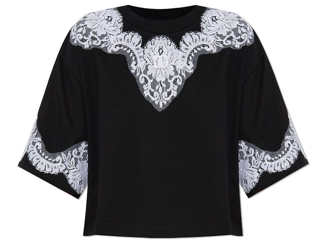 Dolce & Gabbana T-shirt con inserti in pizzo