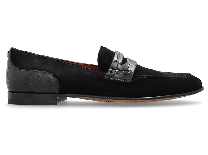 Mocassini Dolce & Gabbana in camoscio e pelle nera