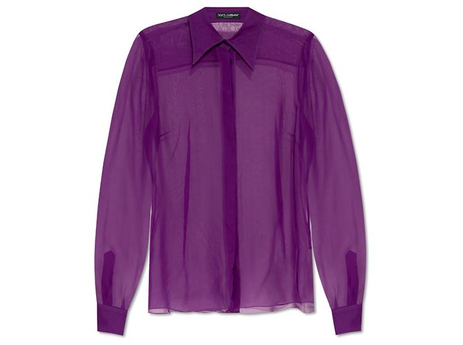 Dolce & Gabbana Camicia di seta viola