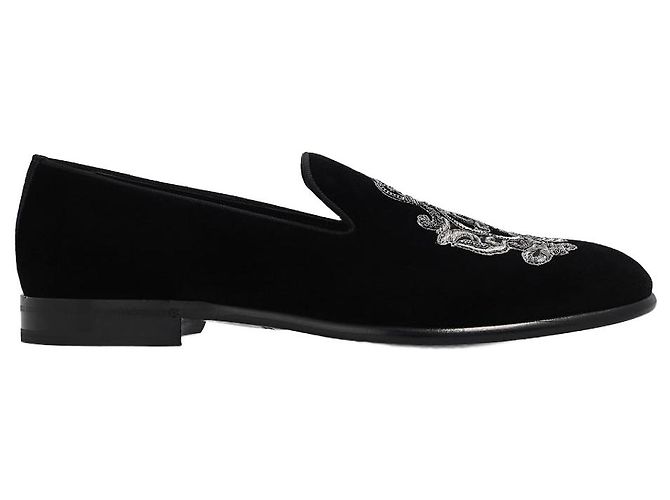 Mocassini in velluto nero Dolce & Gabbana