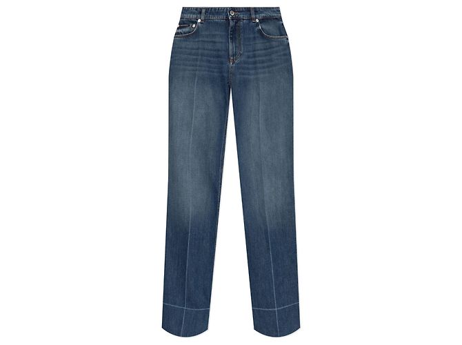 Vaqueros de corte recto en algodón azul Dolce & Gabbana