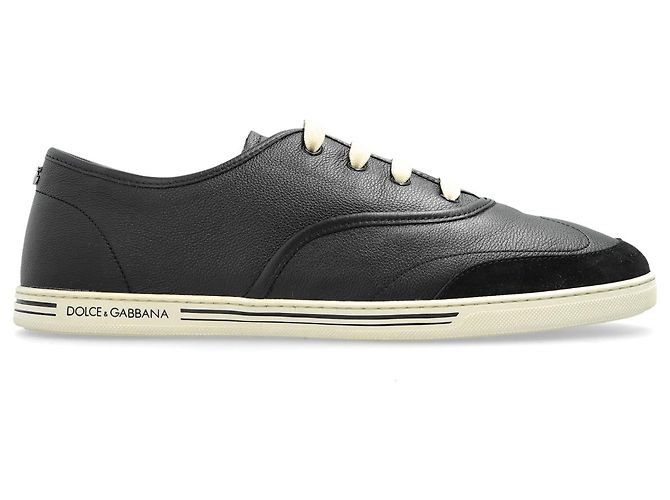 Dolce & Gabbana Leder Sneaker Schwarz