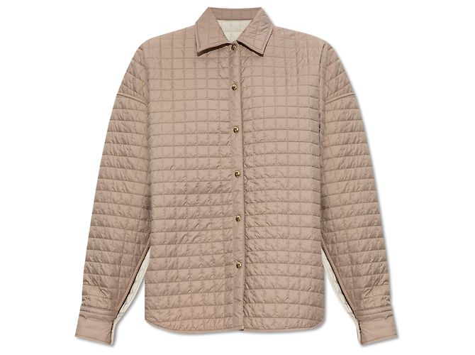 Camisa acolchoada Moncler marrom bege