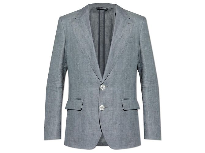 Dolce & Gabbana Blazer de lin com lapelas fechadas