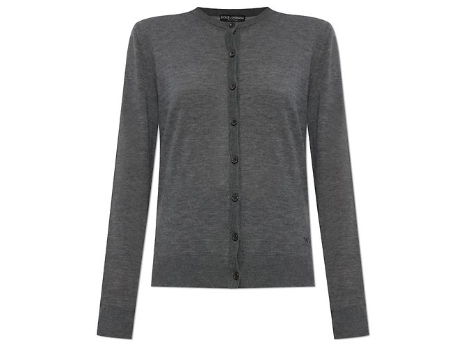 Dolce & Gabbana Kaschmir Strickjacke Grau