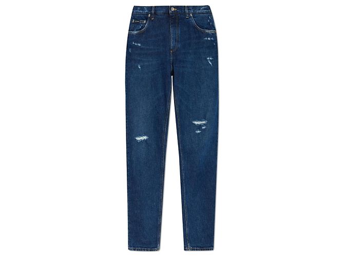 Vaqueros Dolce & Gabbana Corte Holgado Carrot Azul Algodón