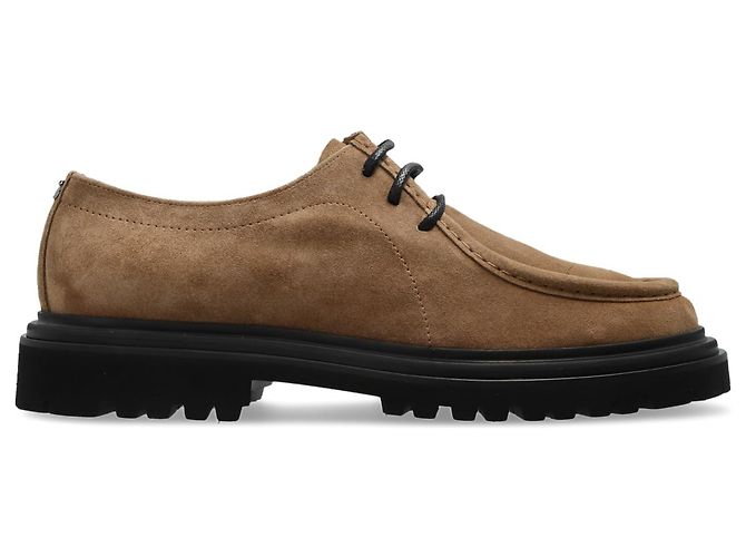 Scarpe con lacci in suede beige Dolce & Gabbana