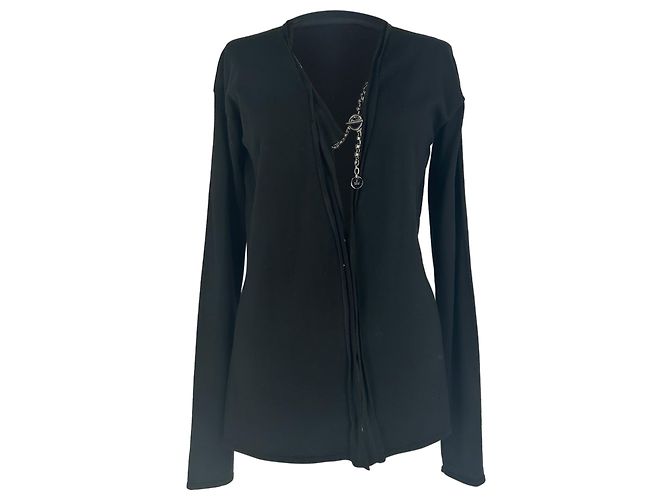 Gucci Pullover mit Ketten-Akzent aus schwarzer Wolle