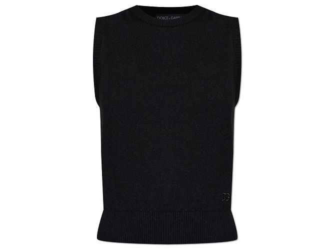 Dolce & Gabbana Weste aus Kaschmir und Wolle Schwarz