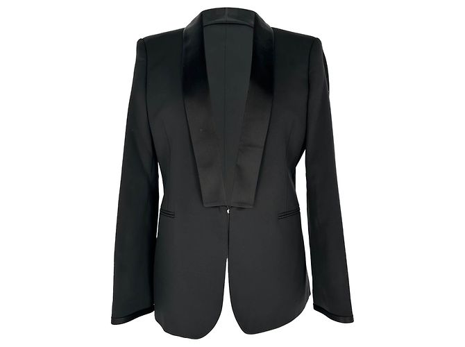 Gucci Deep V-Neck Blazer in Black Wool