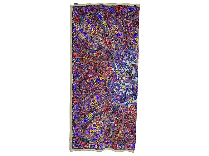 Sciarpa Jil Sander con stampa paisley in seta multicolore
