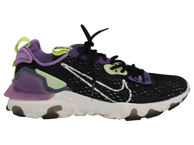 Nike React Vision Sneakers in Gravity Purple Volt Synthetic
