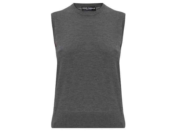 Dolce & Gabbana Kaschmirweste aus Wolle Grau