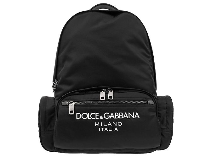 Dolce & Gabbana Black Logo Backpack